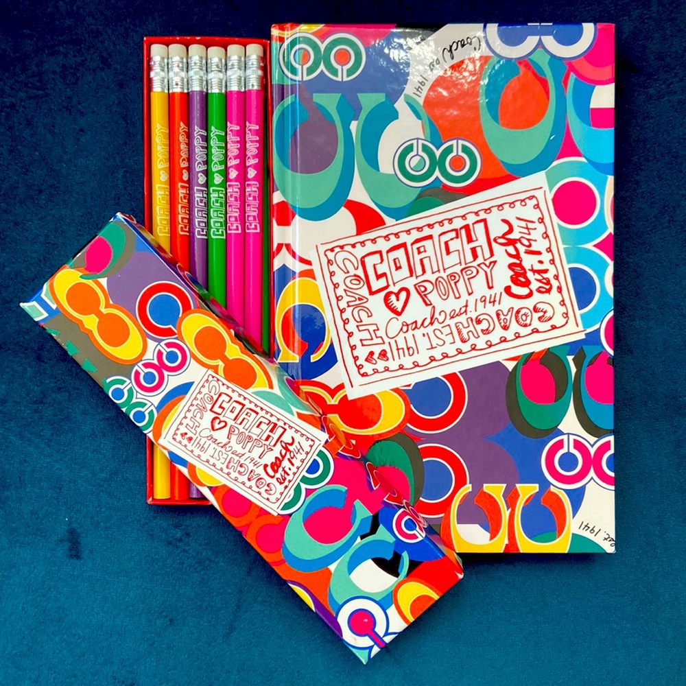 NEW Coach Poppy Journal & Six Pencils